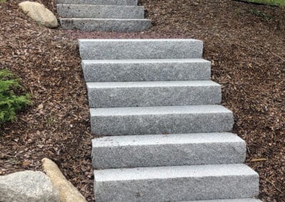 new outdoor stone steps